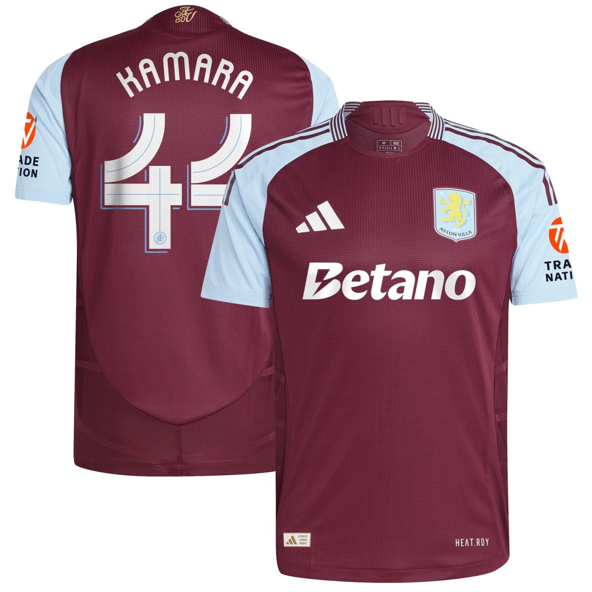 aston villa adidas home authentic shirt 2024-25 with kamara 44 cup printing Collection | Official Aston Villa Jerseys