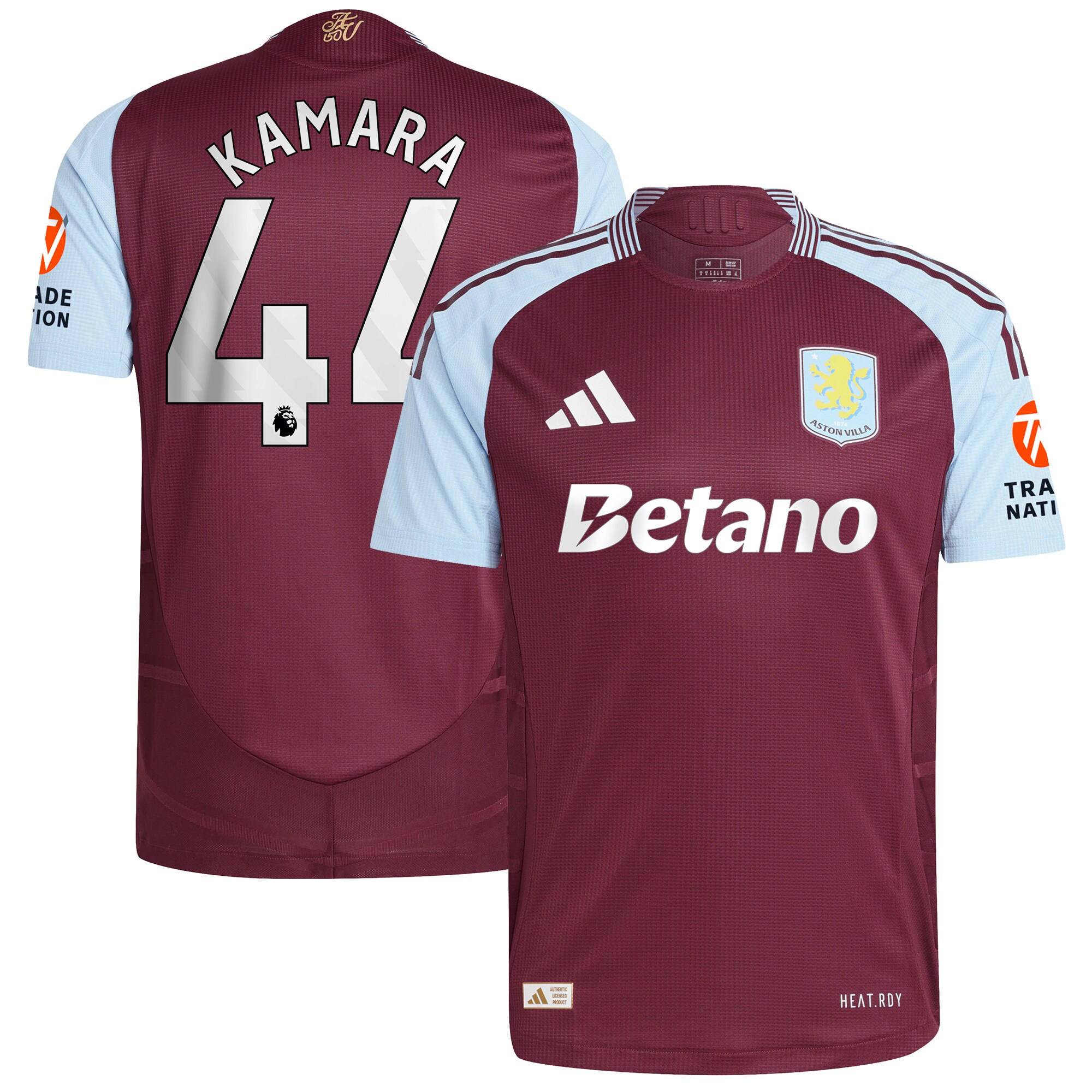 aston villa adidas home authentic shirt 2024-25 with kamara 44 printing Collection | Official Aston Villa Jerseys