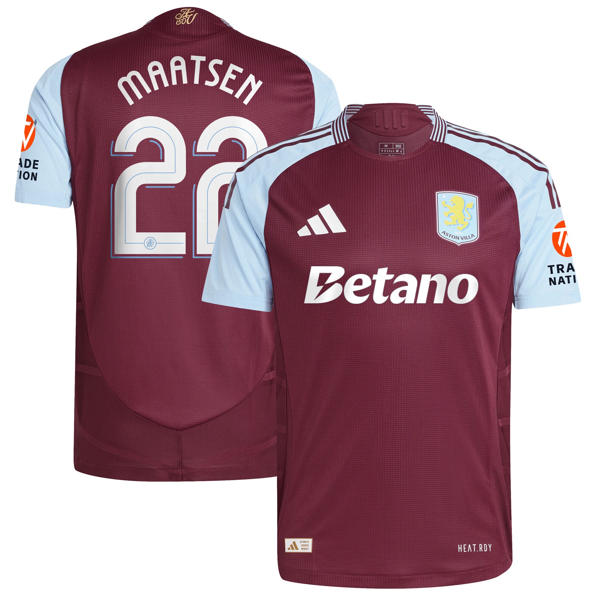 aston villa adidas home authentic shirt 2024-25 with maatsen 22 cup printing Collection | Official Aston Villa Jerseys