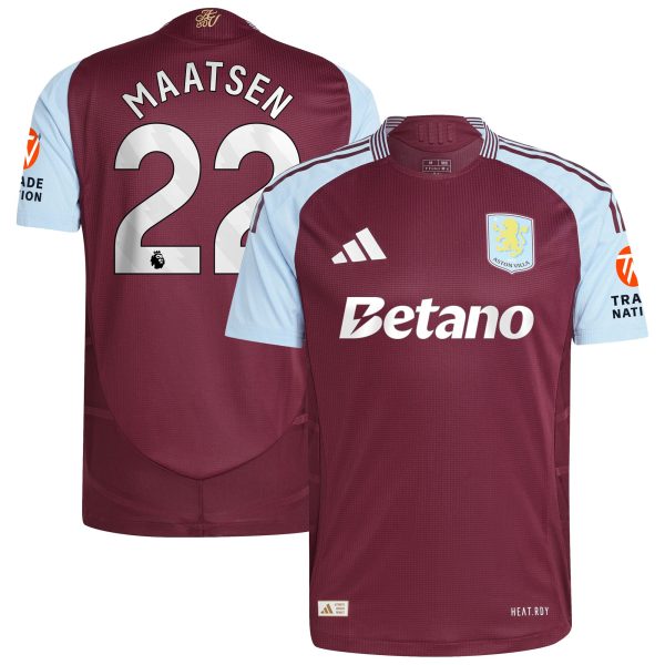 aston villa adidas home authentic shirt 2024-25 with maatsen 22 printing Collection | Official Aston Villa Jerseys