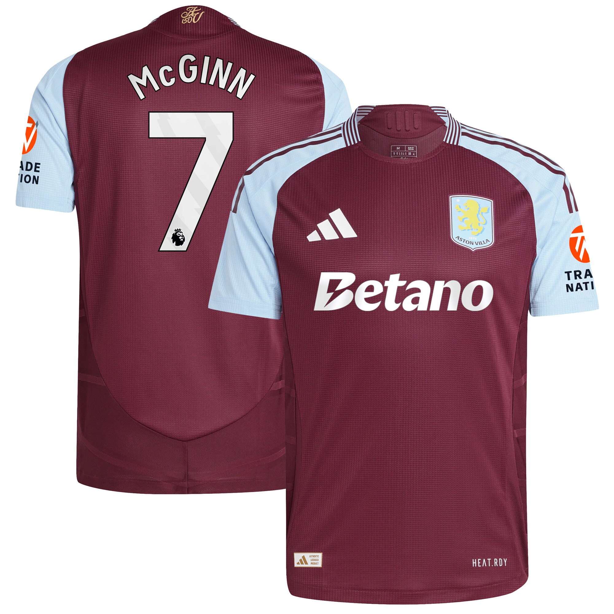 aston villa adidas home authentic shirt 2024-25 with mcginn 7 printing Collection | Official Aston Villa Jerseys