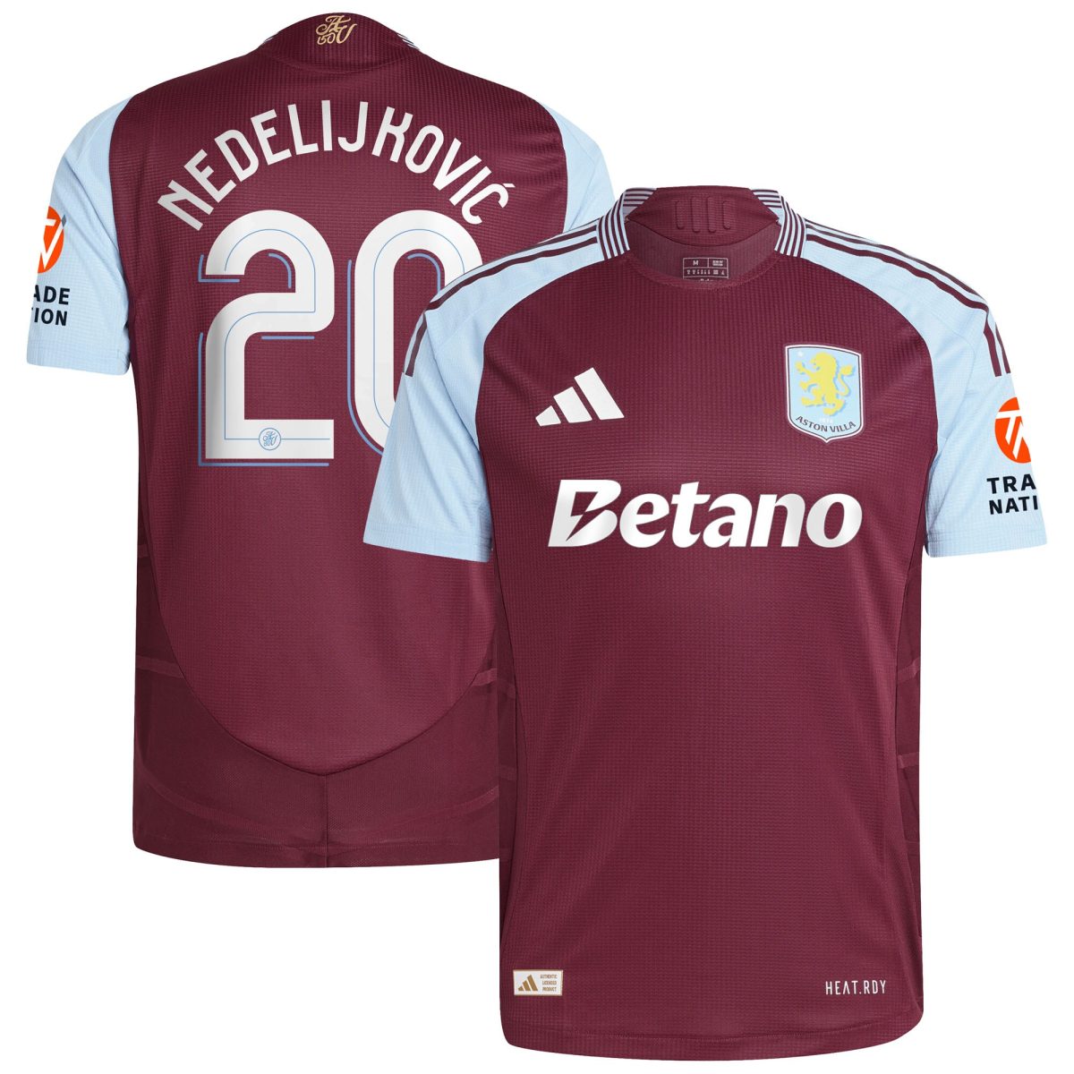 aston villa adidas home authentic shirt 2024-25 with nedeljković 20 cup printing Collection | Official Aston Villa Jerseys