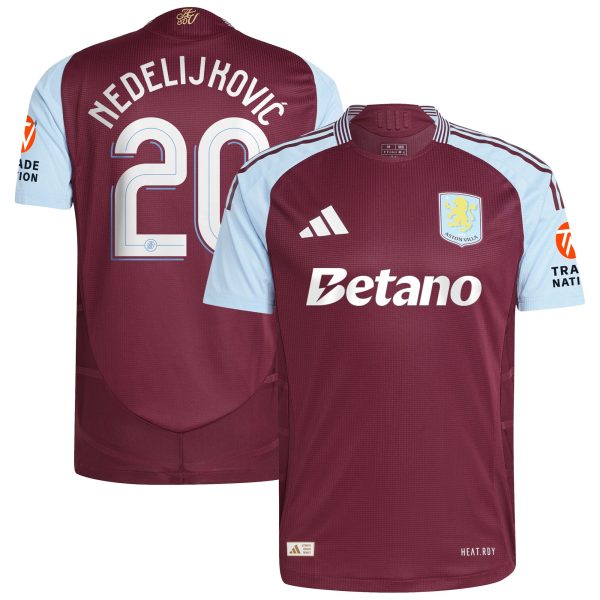 aston villa adidas home authentic shirt 2024-25 with nedeljković 20 cup printing Collection | Official Aston Villa Jerseys