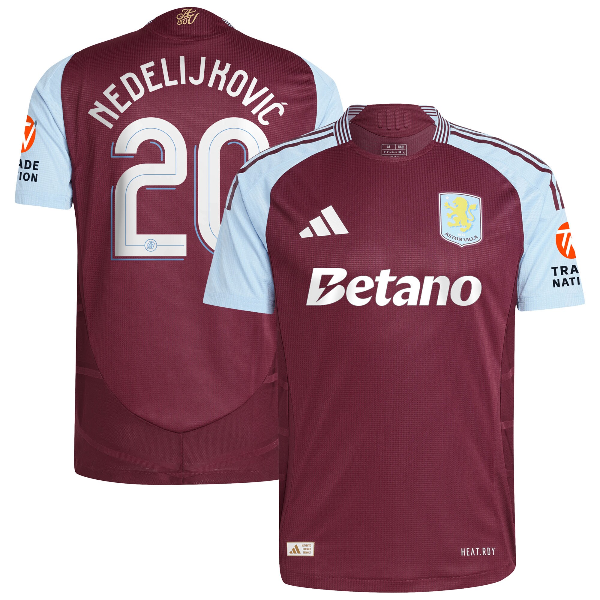 aston villa adidas home authentic shirt 2024-25 with nedeljković 20 cup printing Collection | Official Aston Villa Jerseys