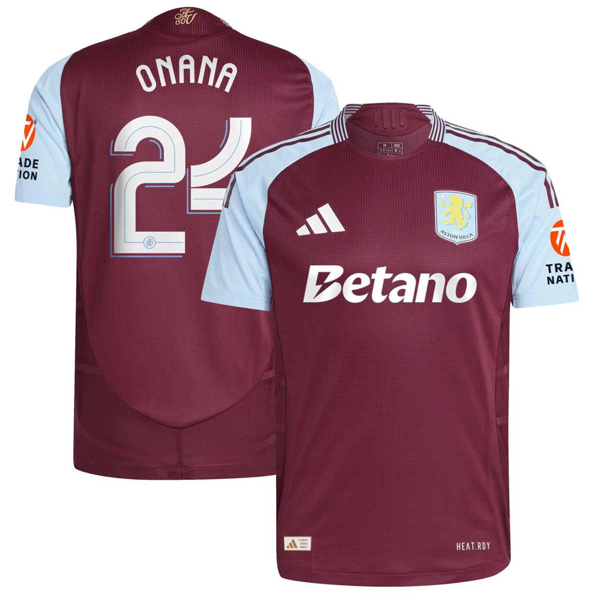 aston villa adidas home authentic shirt 2024-25 with onana 24 cup printing Collection | Official Aston Villa Jerseys