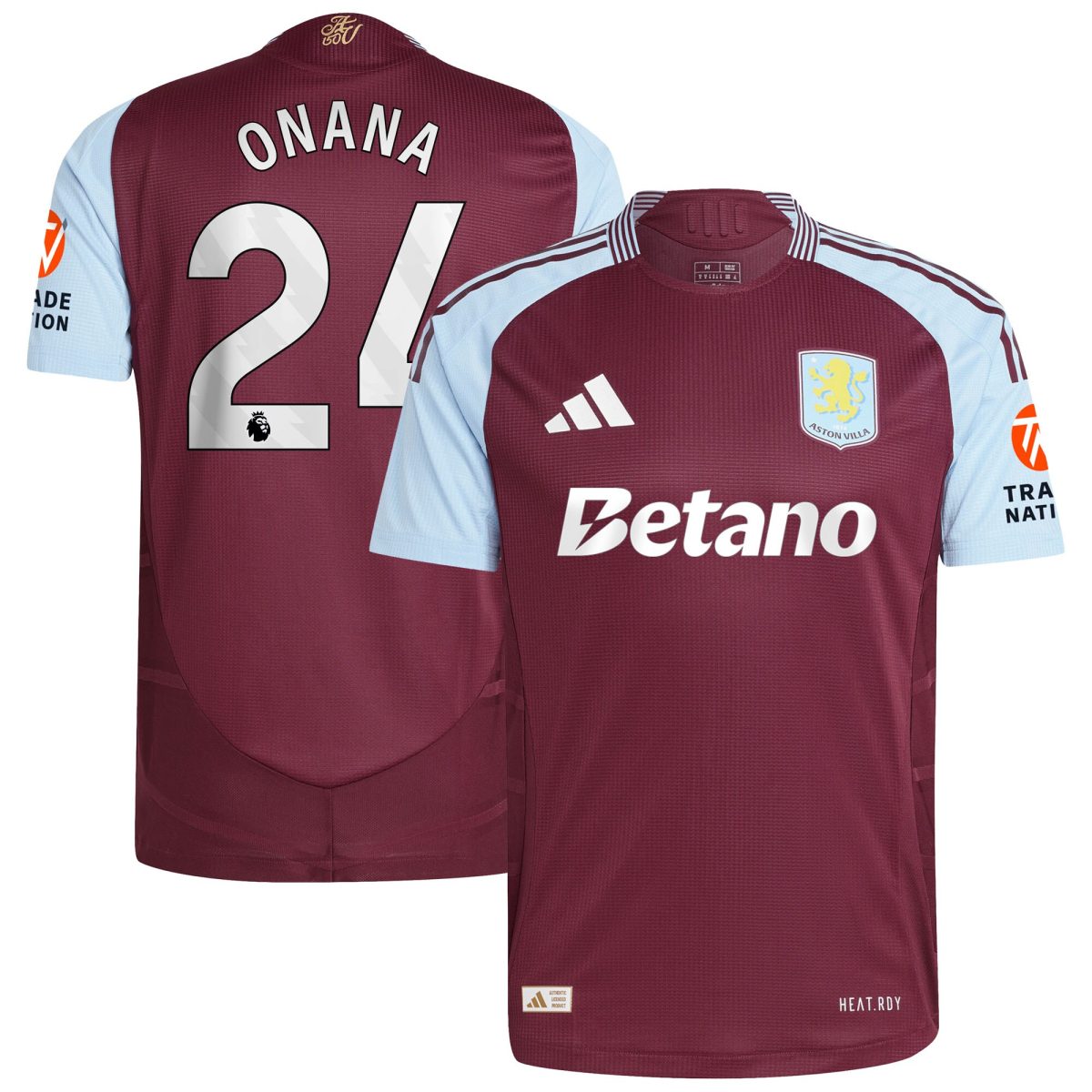 aston villa adidas home authentic shirt 2024-25 with onana 24 printing Collection | Official Aston Villa Jerseys