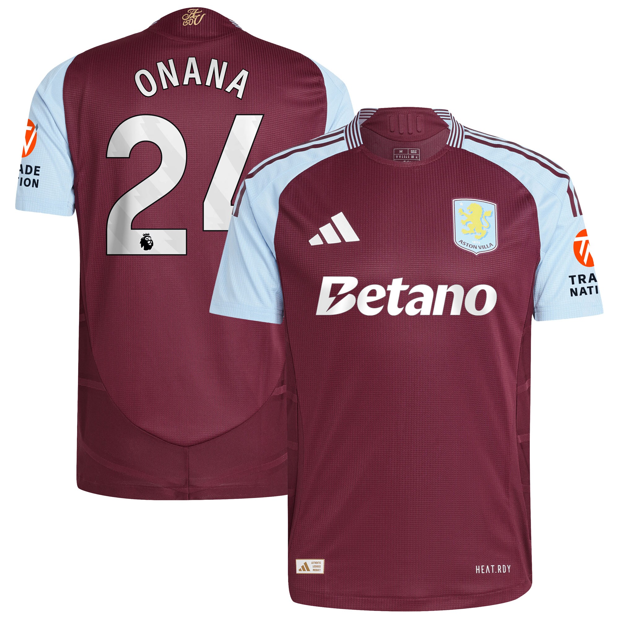 aston villa adidas home authentic shirt 2024-25 with onana 24 printing Collection | Official Aston Villa Jerseys
