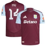 aston villa adidas home authentic shirt 2024-25 with pau 14 cup printing Collection | Official Aston Villa Jerseys