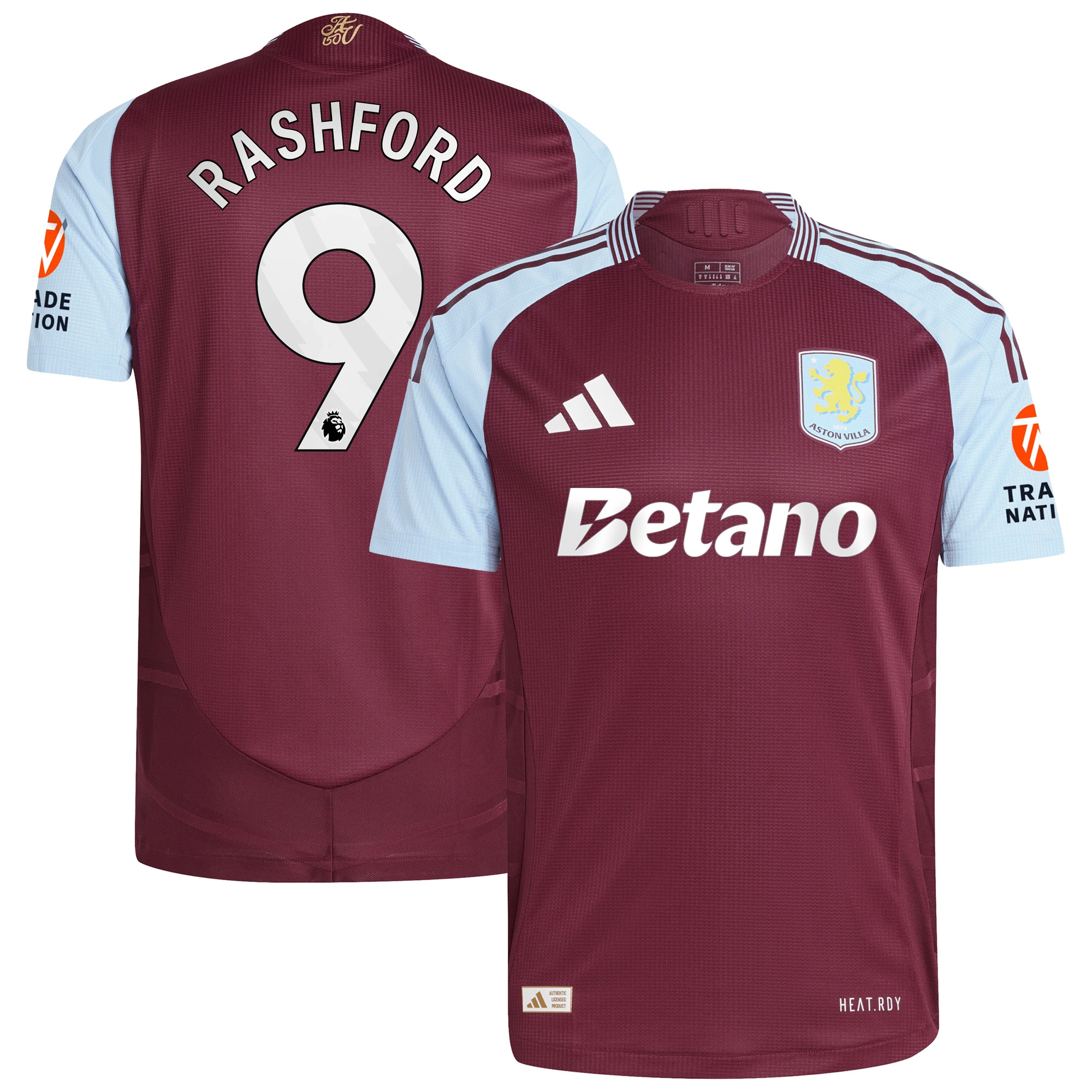 aston villa adidas home authentic shirt 2024-25 with rashford 9 printing Collection | Official Aston Villa Jerseys