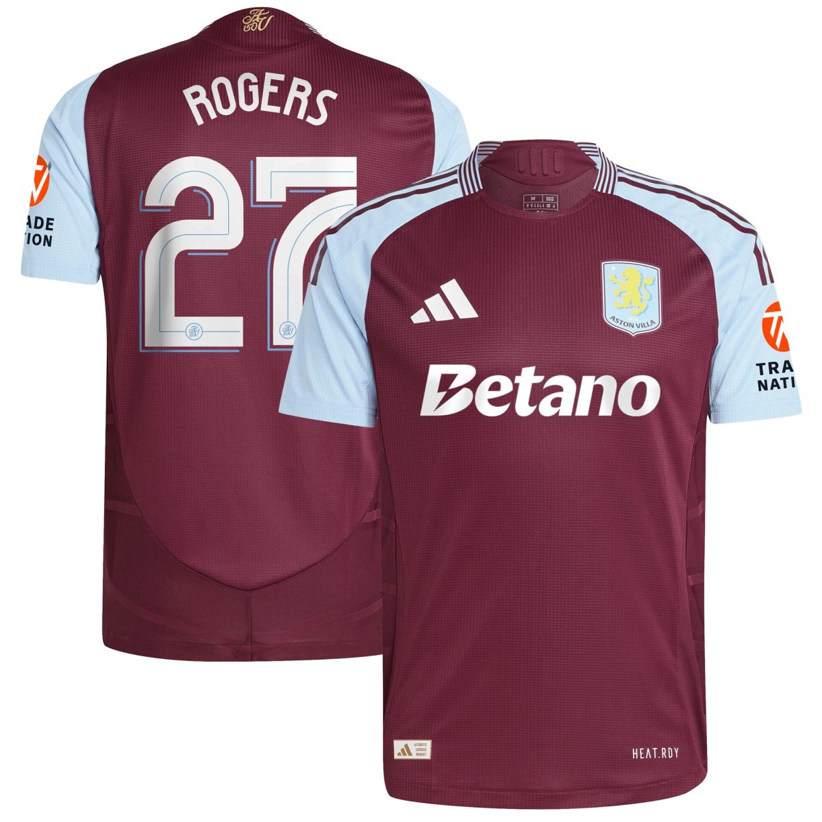 aston villa adidas home authentic shirt 2024-25 with rogers 27 cup printing Collection | Official Aston Villa Jerseys