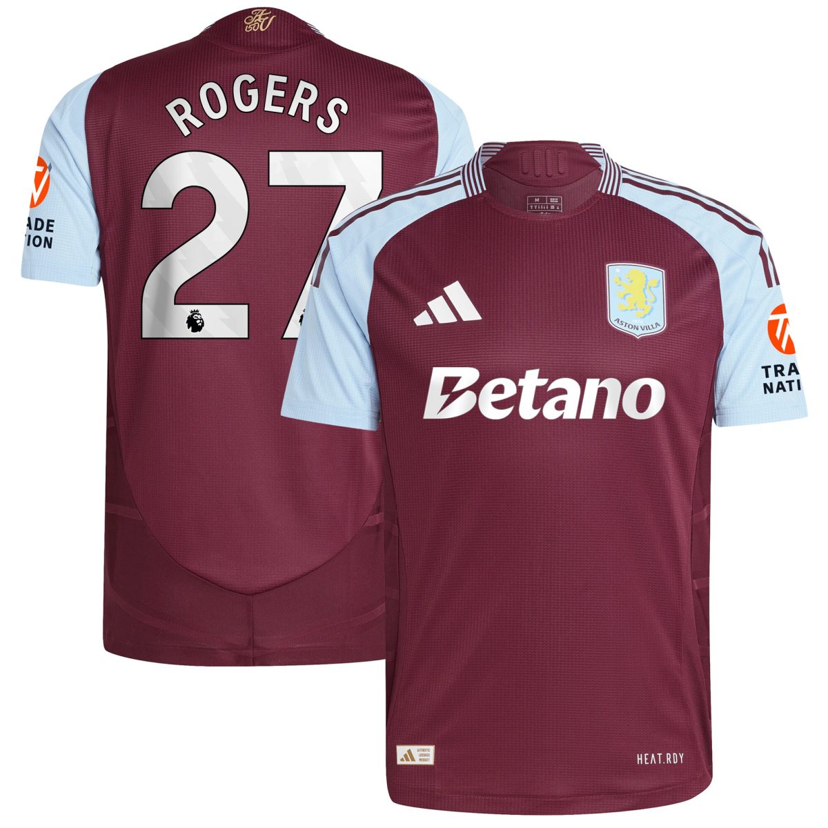 aston villa adidas home authentic shirt 2024-25 with rogers 27 printing Collection | Official Aston Villa Jerseys