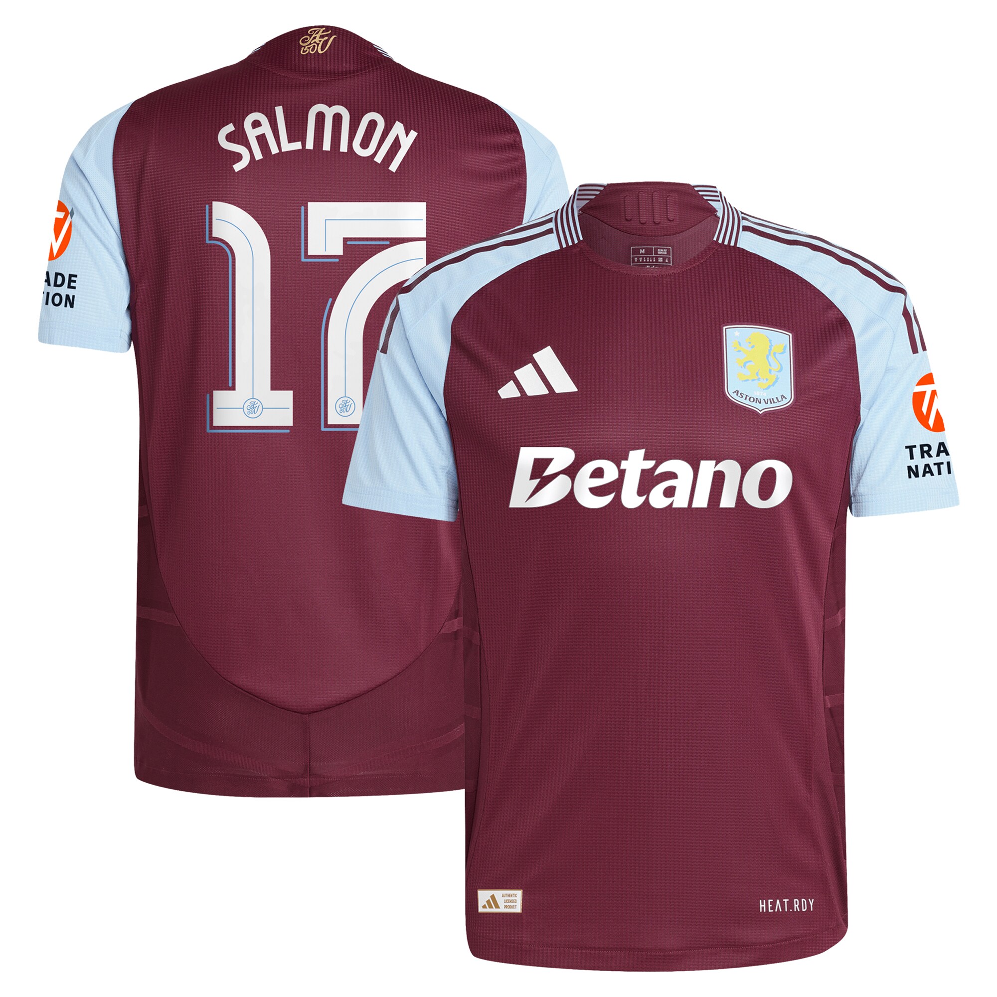 aston villa adidas home authentic shirt 2024-25 with salmon 17 cup printing Collection | Official Aston Villa Jerseys
