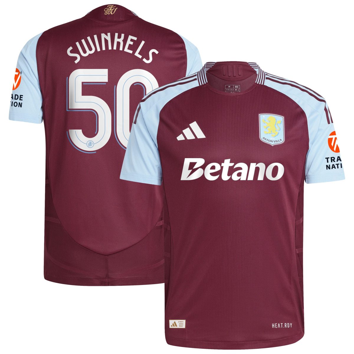 aston villa adidas home authentic shirt 2024-25 with swinkels 50 cup printing Collection | Official Aston Villa Jerseys