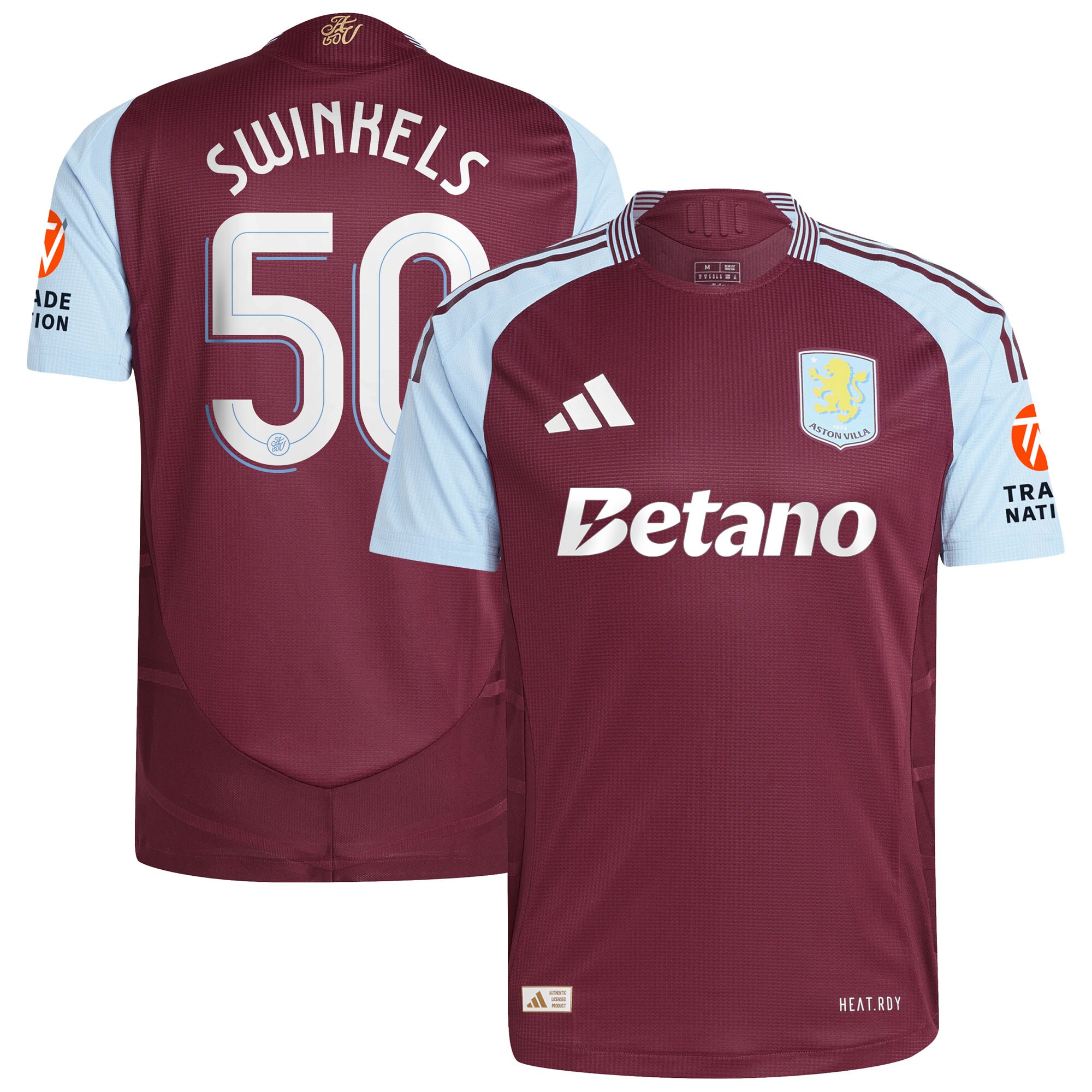 aston villa adidas home authentic shirt 2024-25 with swinkels 50 cup printing Collection | Official Aston Villa Jerseys