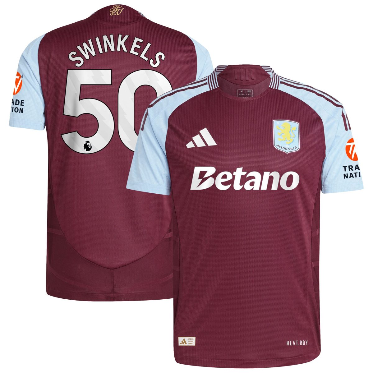 aston villa adidas home authentic shirt 2024-25 with swinkels 50 printing Collection | Official Aston Villa Jerseys