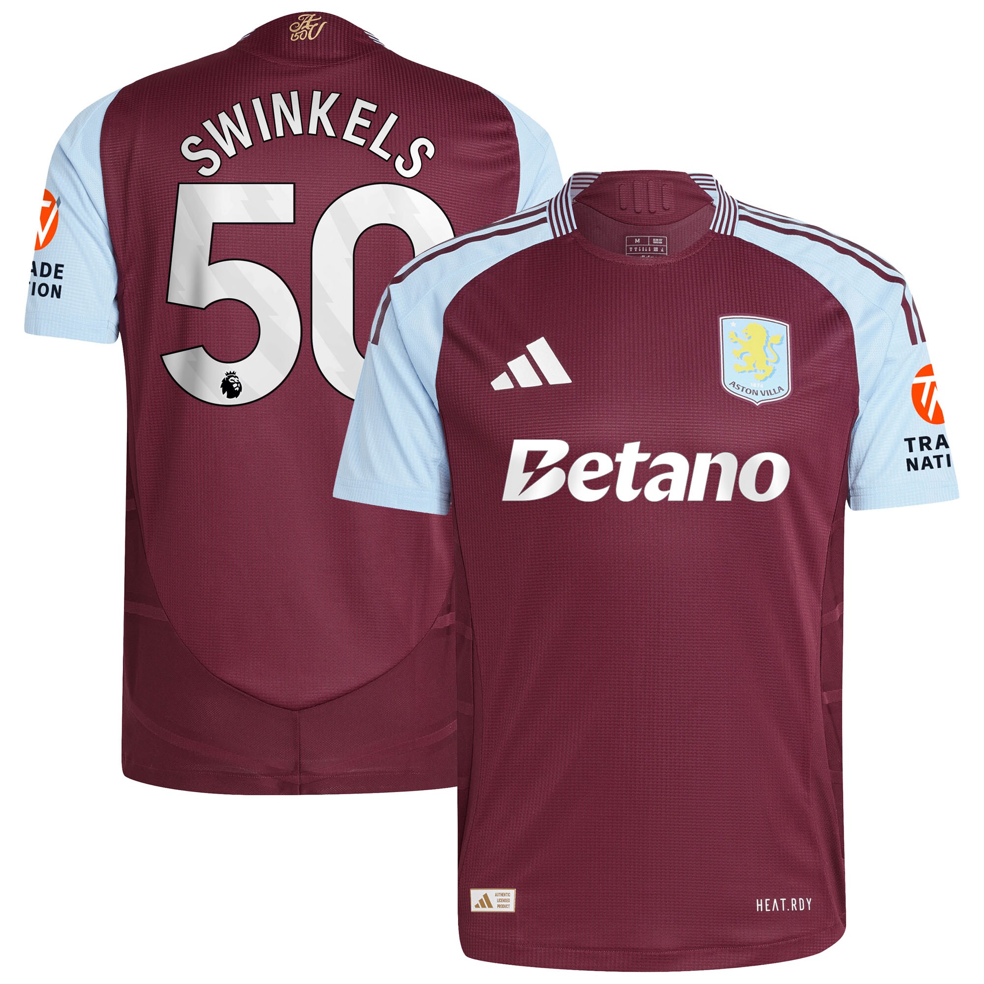 aston villa adidas home authentic shirt 2024-25 with swinkels 50 printing Collection | Official Aston Villa Jerseys