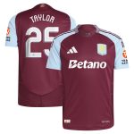 aston villa adidas home authentic shirt 2024-25 with taylor 25 cup printing Collection | Official Aston Villa Jerseys
