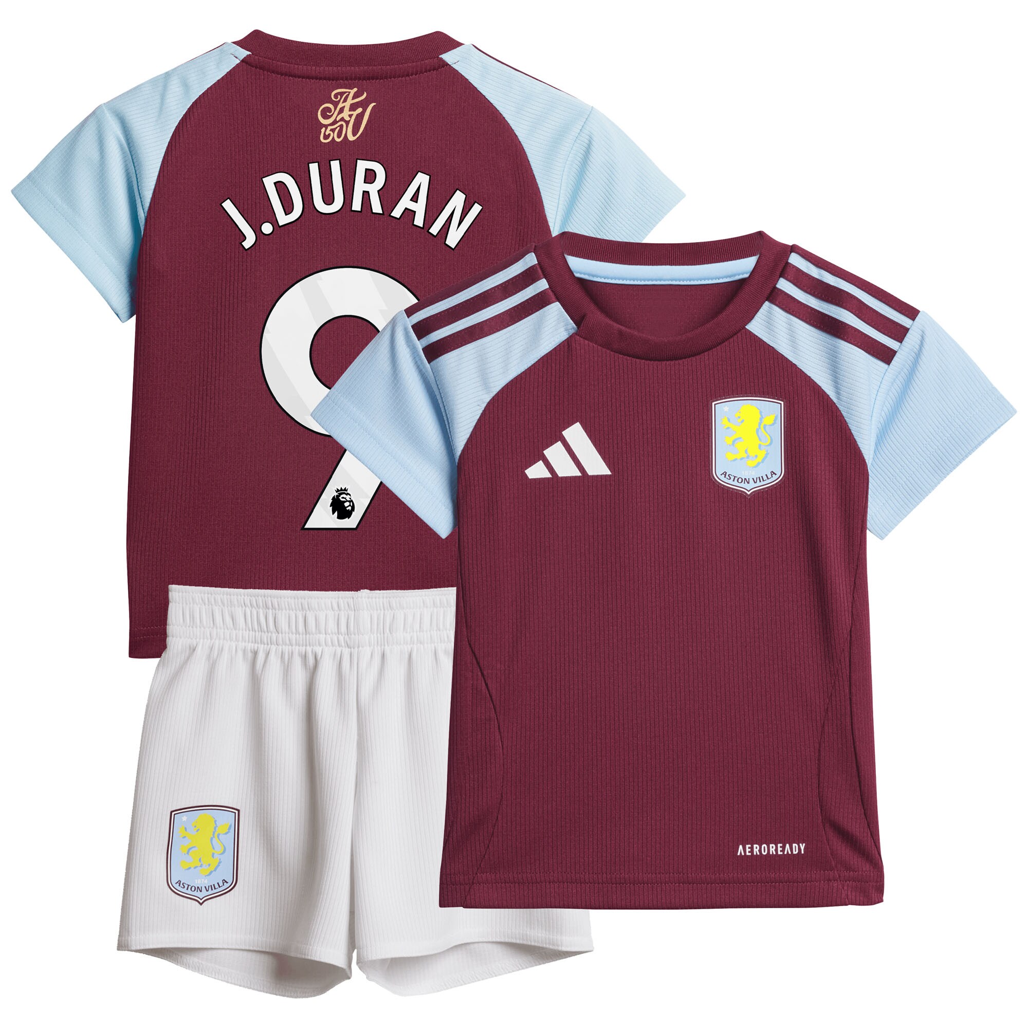 aston villa adidas home baby kit 2024-25 with j.duran 9 printing Collection | Official Aston Villa Jerseys