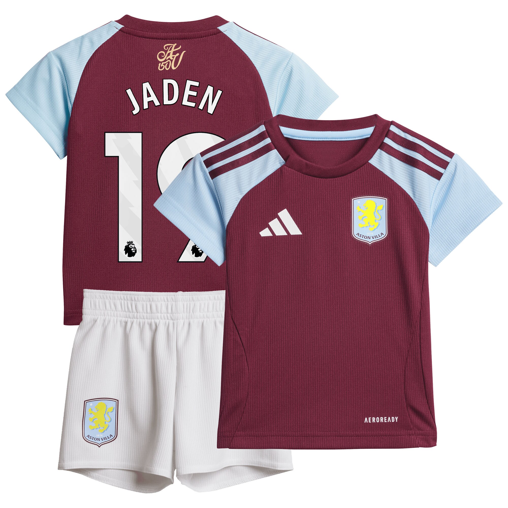 aston villa adidas home baby kit 2024-25 with jaden 19 printing Collection | Official Aston Villa Jerseys