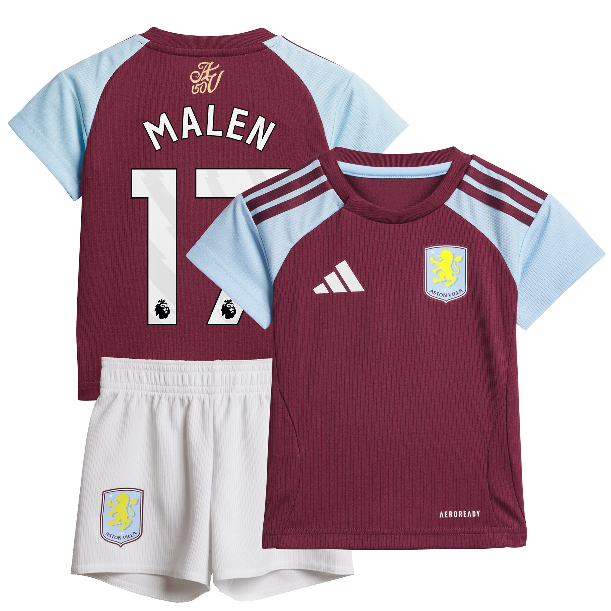 aston villa adidas home baby kit 2024-25 with malen 17 printing Collection | Official Aston Villa Jerseys
