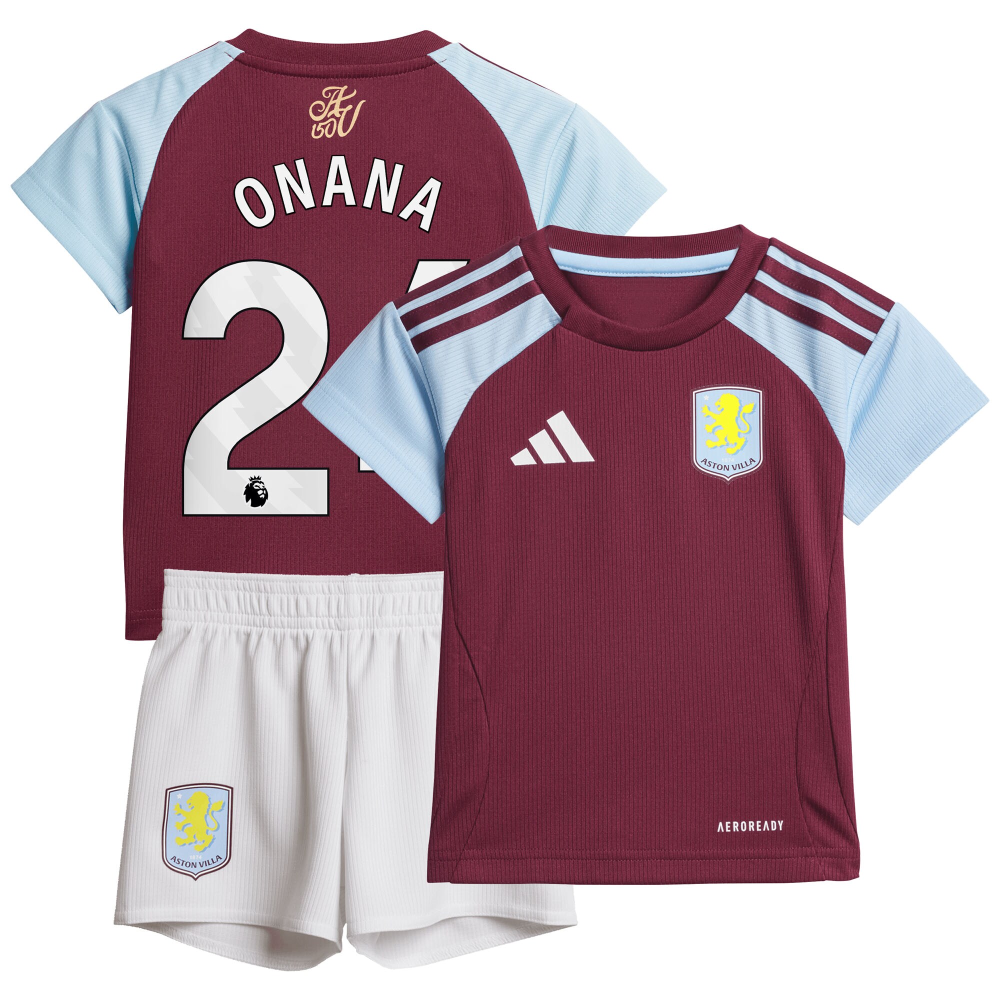 aston villa adidas home baby kit 2024-25 with onana 24 printing Collection | Official Aston Villa Jerseys