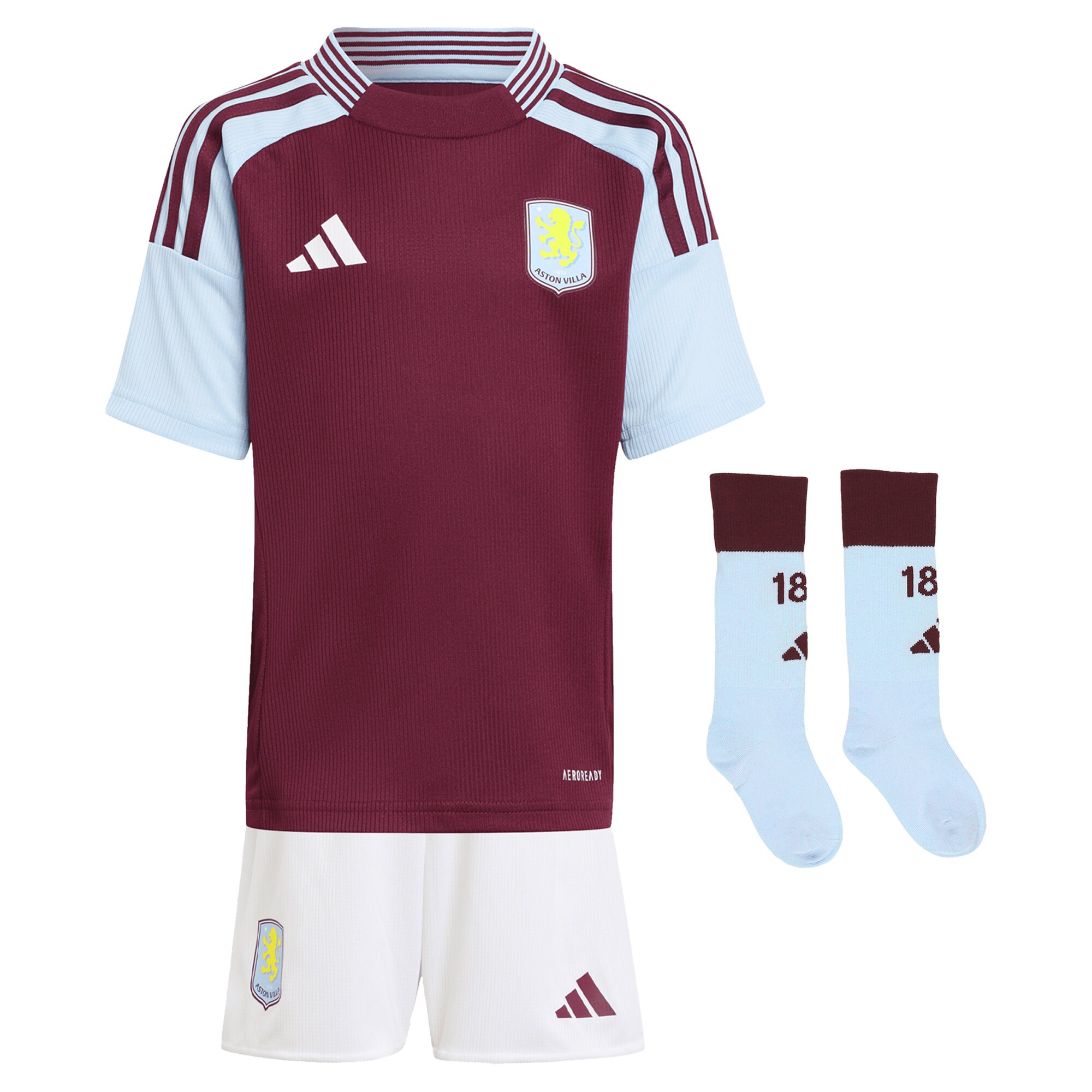 aston villa adidas home mini kit 2024-25 with a.garcía 16 printing Collection | Official Aston Villa Jerseys