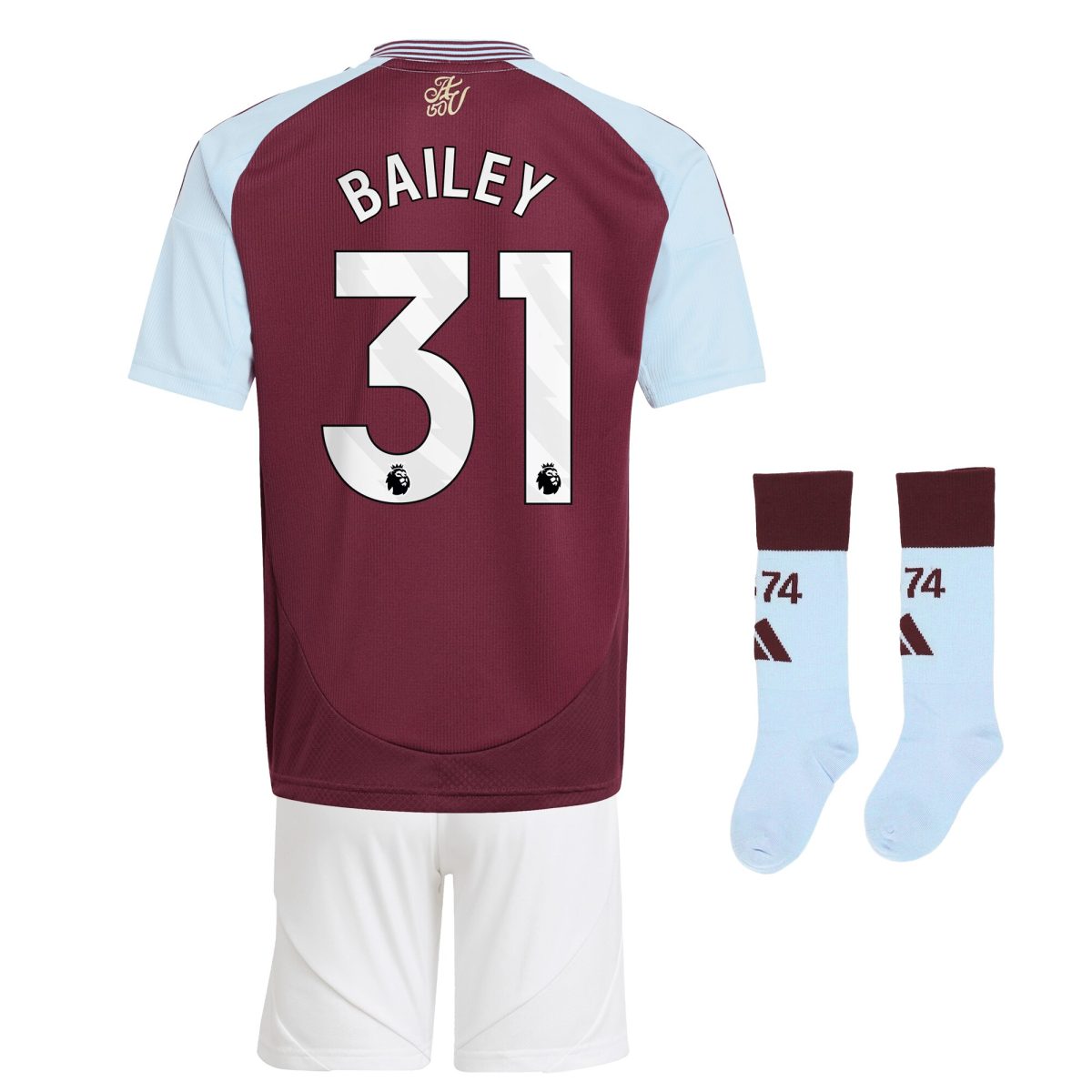 aston villa adidas home mini kit 2024-25 with bailey 31 printing Collection | Official Aston Villa Jerseys