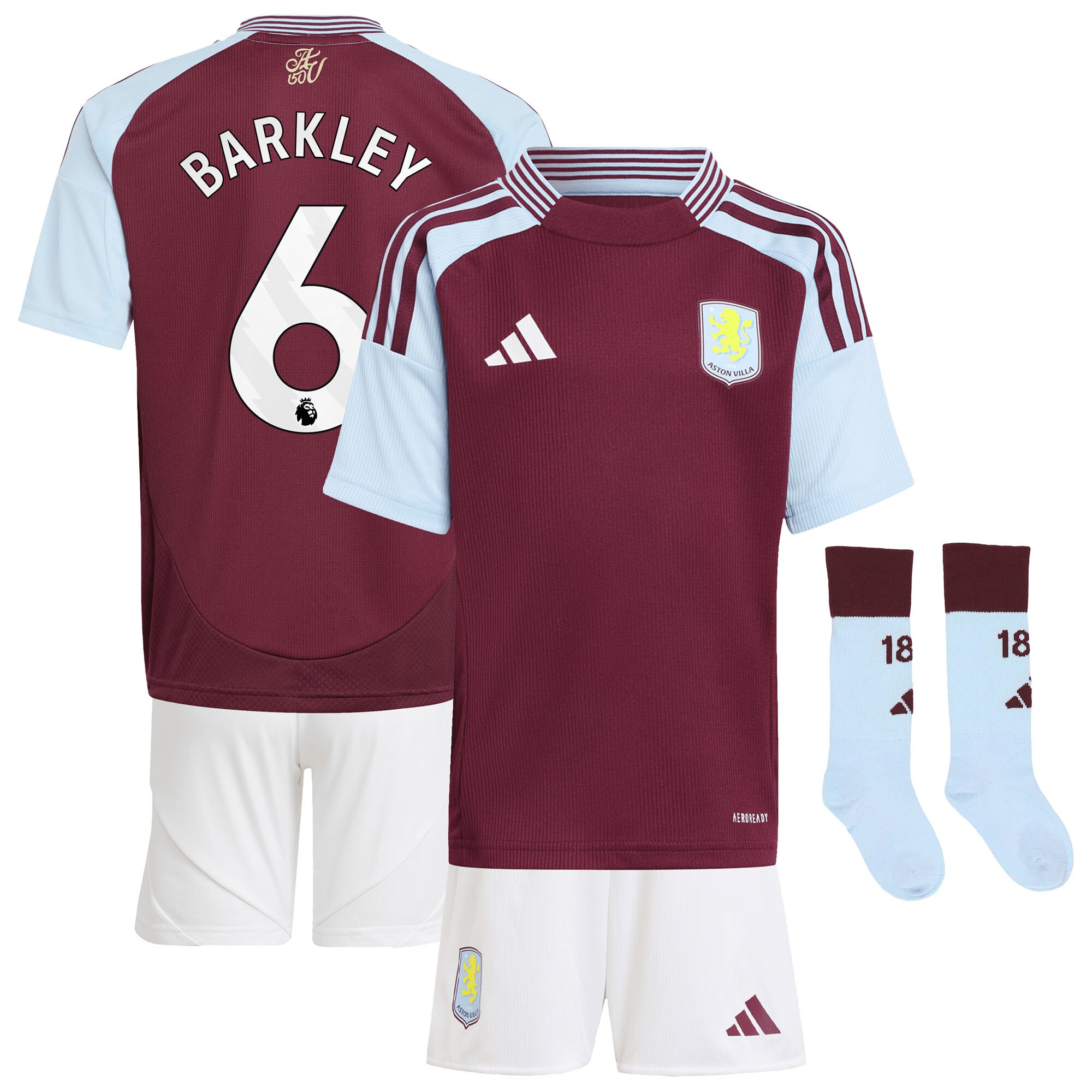 aston villa adidas home mini kit 2024-25 with barkley 6 printing Collection | Official Aston Villa Jerseys