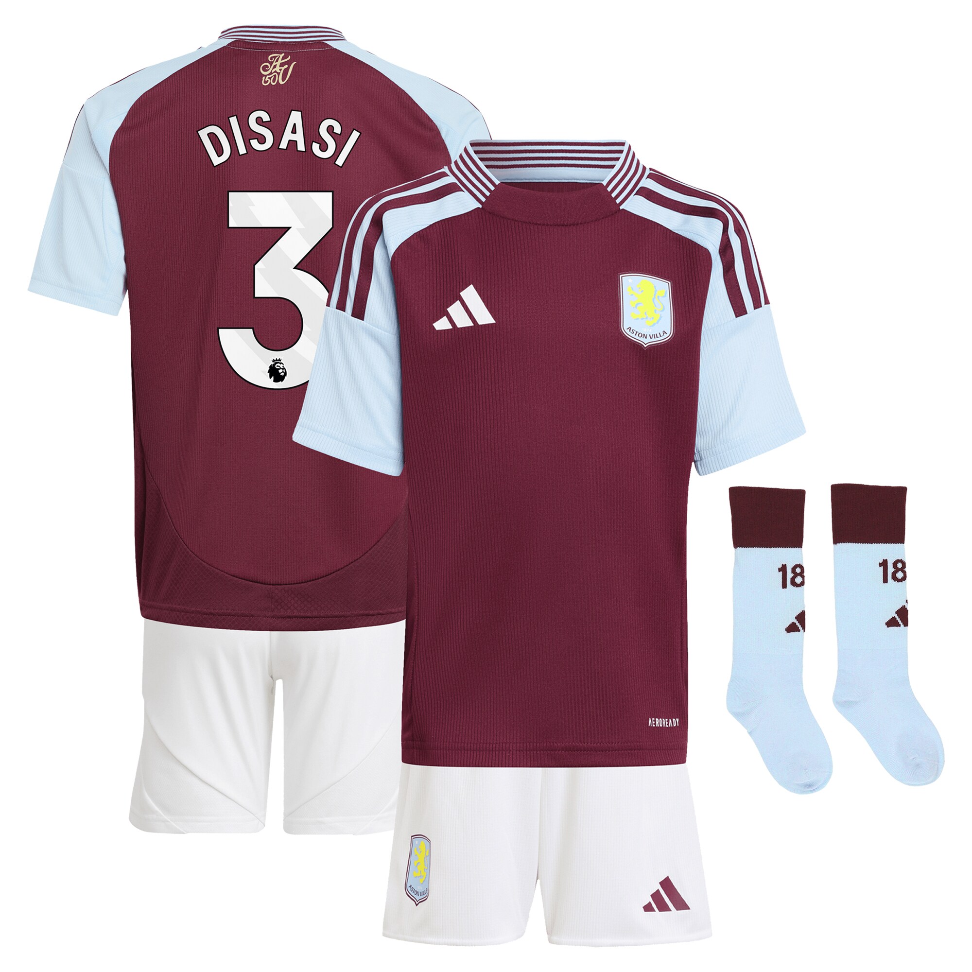 aston villa adidas home mini kit 2024-25 with disasi 3 printing Collection | Official Aston Villa Jerseys