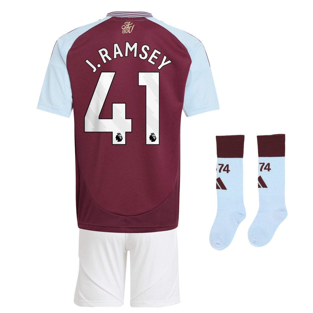 aston villa adidas home mini kit 2024-25 with j. ramsey 41 printing Collection | Official Aston Villa Jerseys