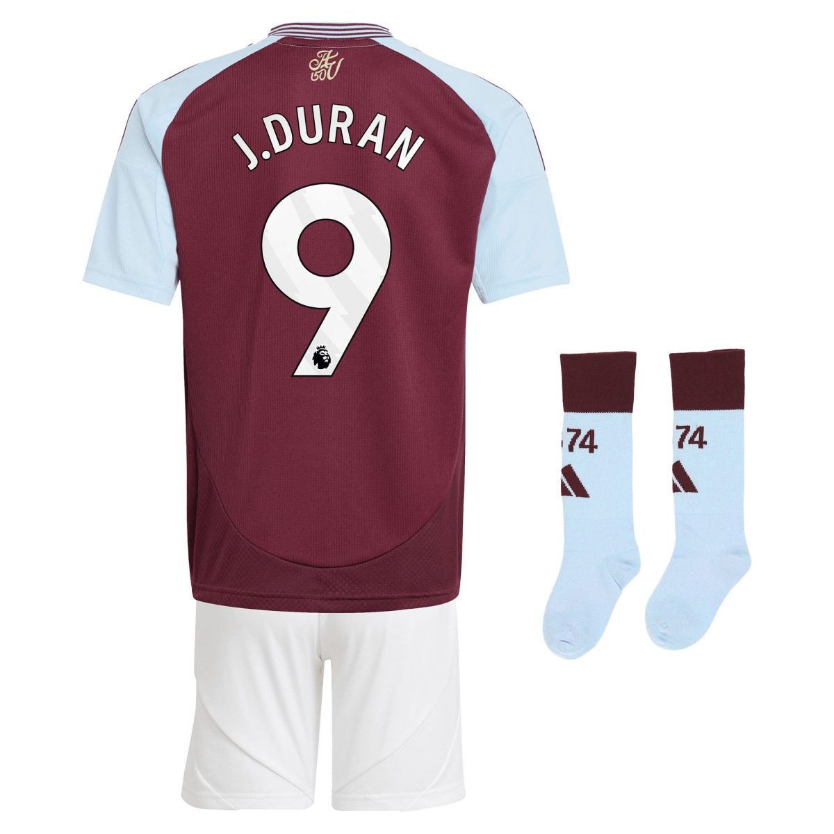 aston villa adidas home mini kit 2024-25 with j.duran 9 printing Collection | Official Aston Villa Jerseys