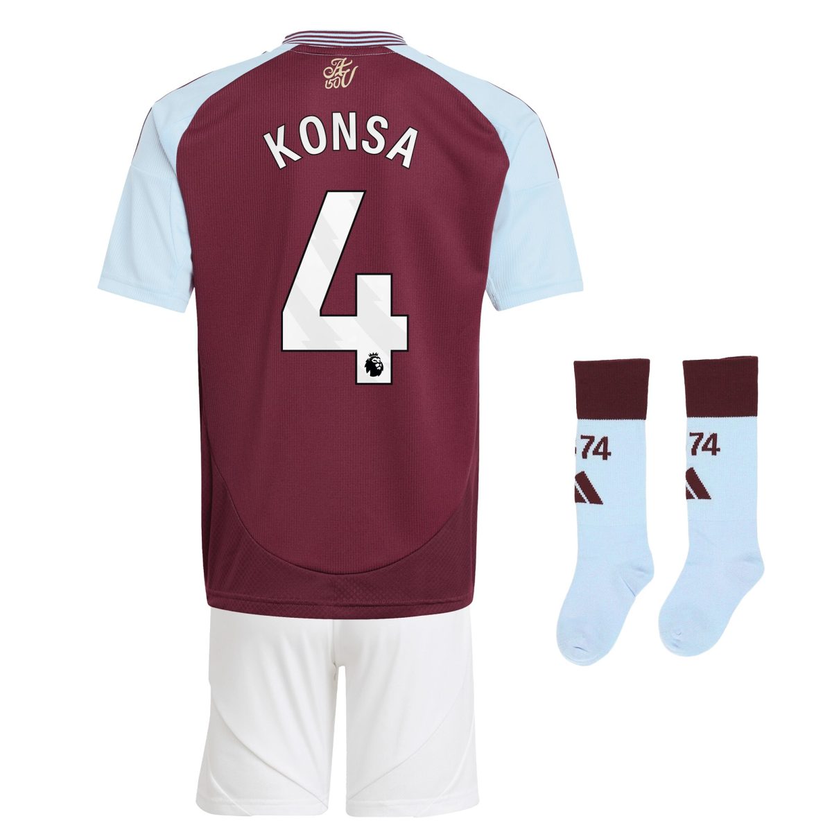 aston villa adidas home mini kit 2024-25 with konsa 4 printing Collection | Official Aston Villa Jerseys