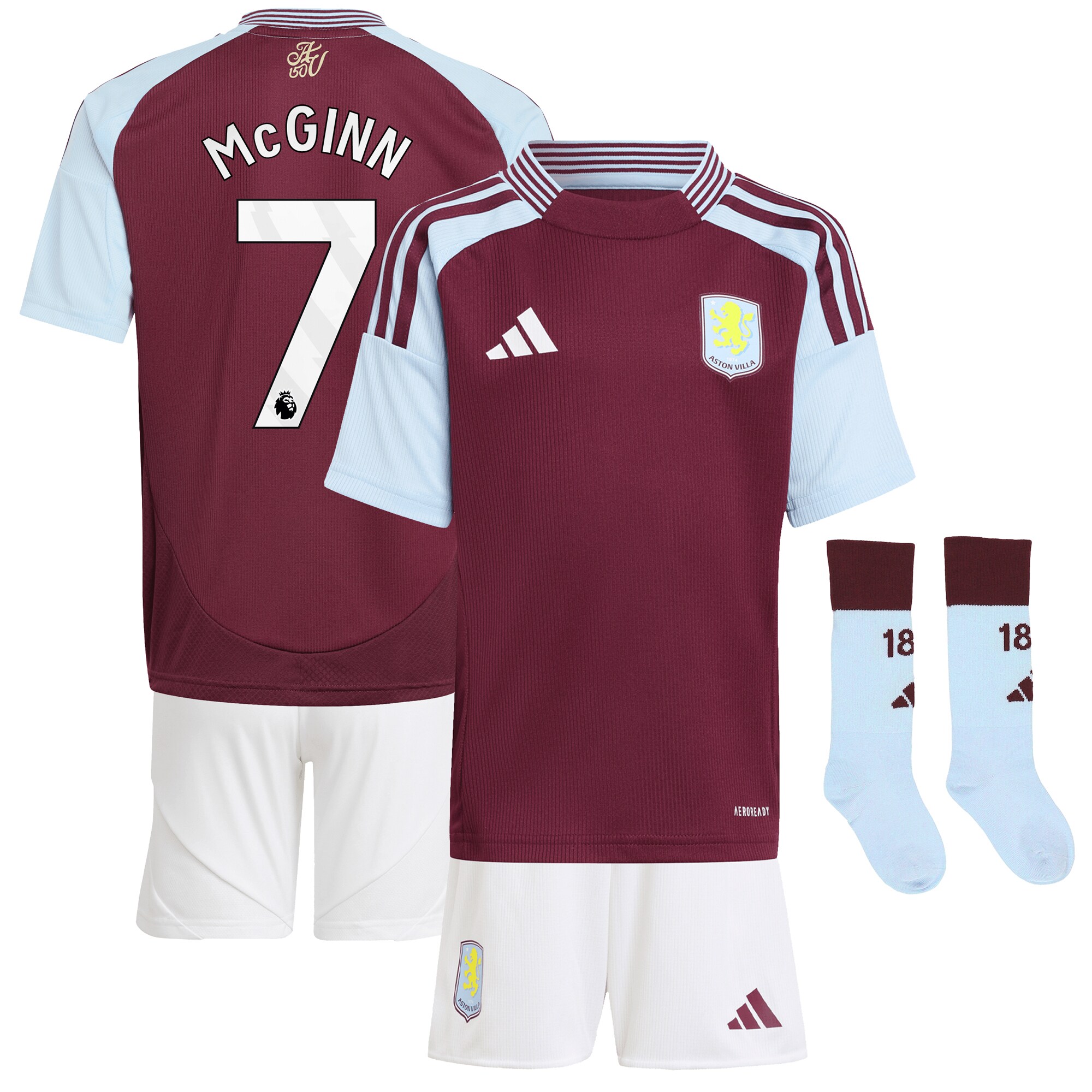 aston villa adidas home mini kit 2024-25 with mcginn 7 printing Collection | Official Aston Villa Jerseys