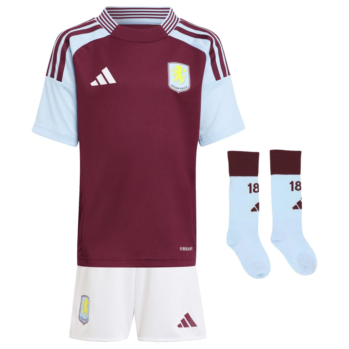 aston villa adidas home mini kit 2024-25 with nedeljković 20 printing Collection | Official Aston Villa Jerseys