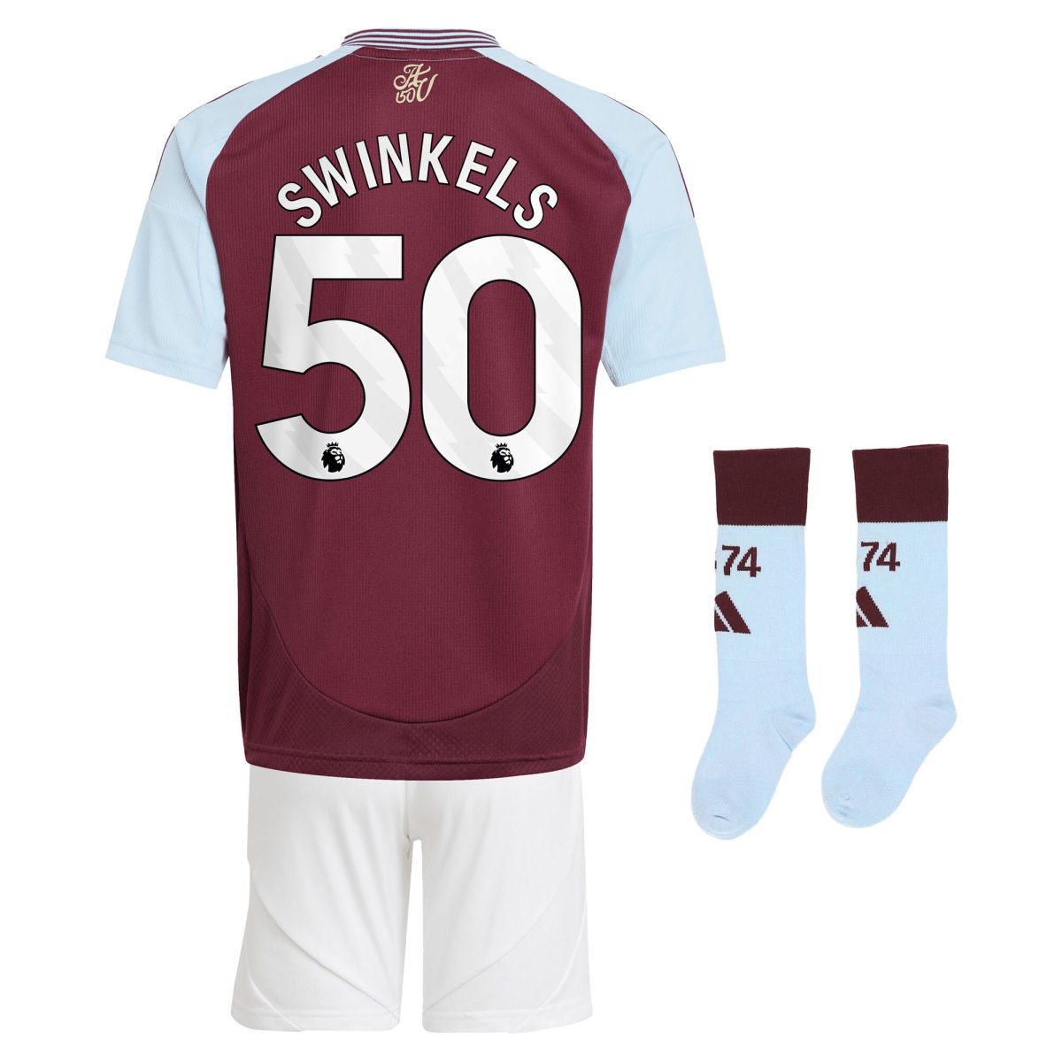 aston villa adidas home mini kit 2024-25 with swinkels 50 printing Collection | Official Aston Villa Jerseys