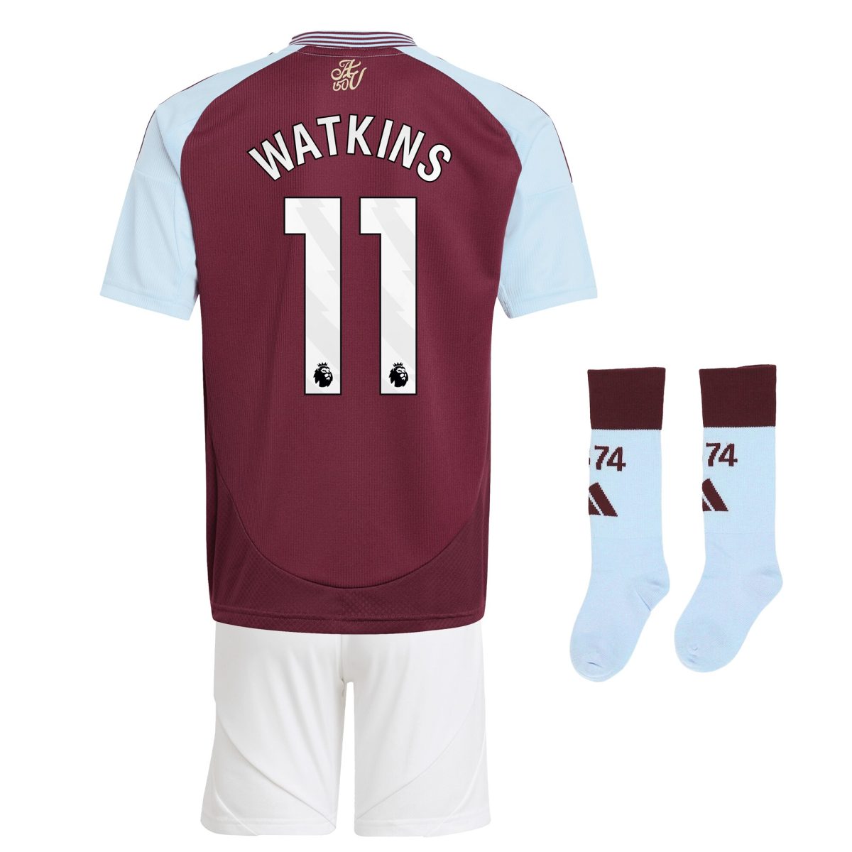 aston villa adidas home mini kit 2024-25 with watkins 11 printing Collection | Official Aston Villa Jerseys
