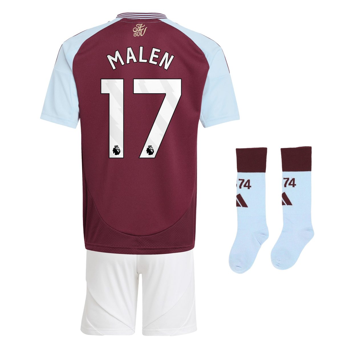 aston villa adidas home mini kit 2024-26 with malen 17 printing Collection | Official Aston Villa Jerseys