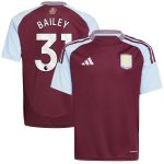 aston villa adidas home shirt 2024-25 – kids with bailey 31 printing Collection | Official Aston Villa Jerseys