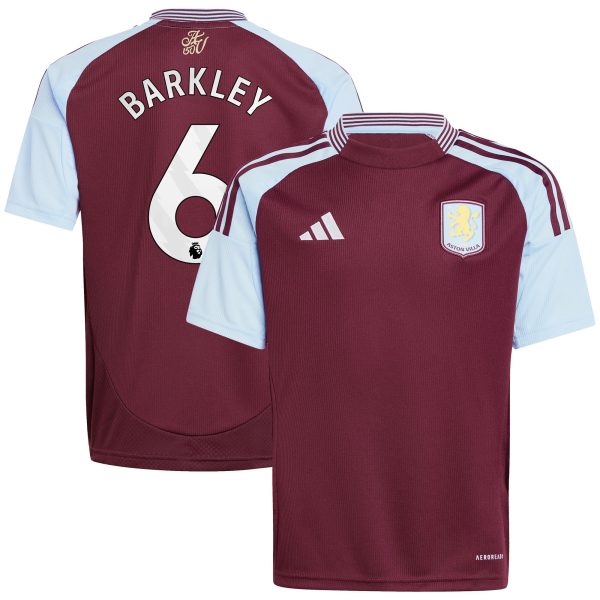 aston villa adidas home shirt 2024-25 – kids with barkley 6 printing Collection | Official Aston Villa Jerseys