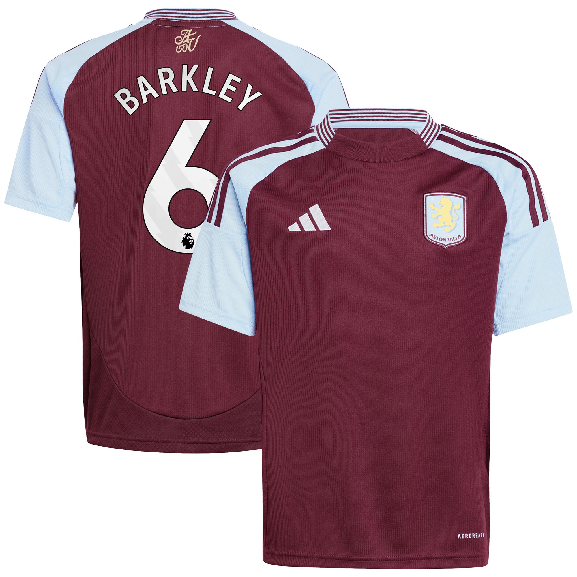aston villa adidas home shirt 2024-25 – kids with barkley 6 printing Collection | Official Aston Villa Jerseys