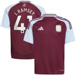 aston villa adidas home shirt 2024-25 – kids with j. ramsey 41 printing Collection | Official Aston Villa Jerseys