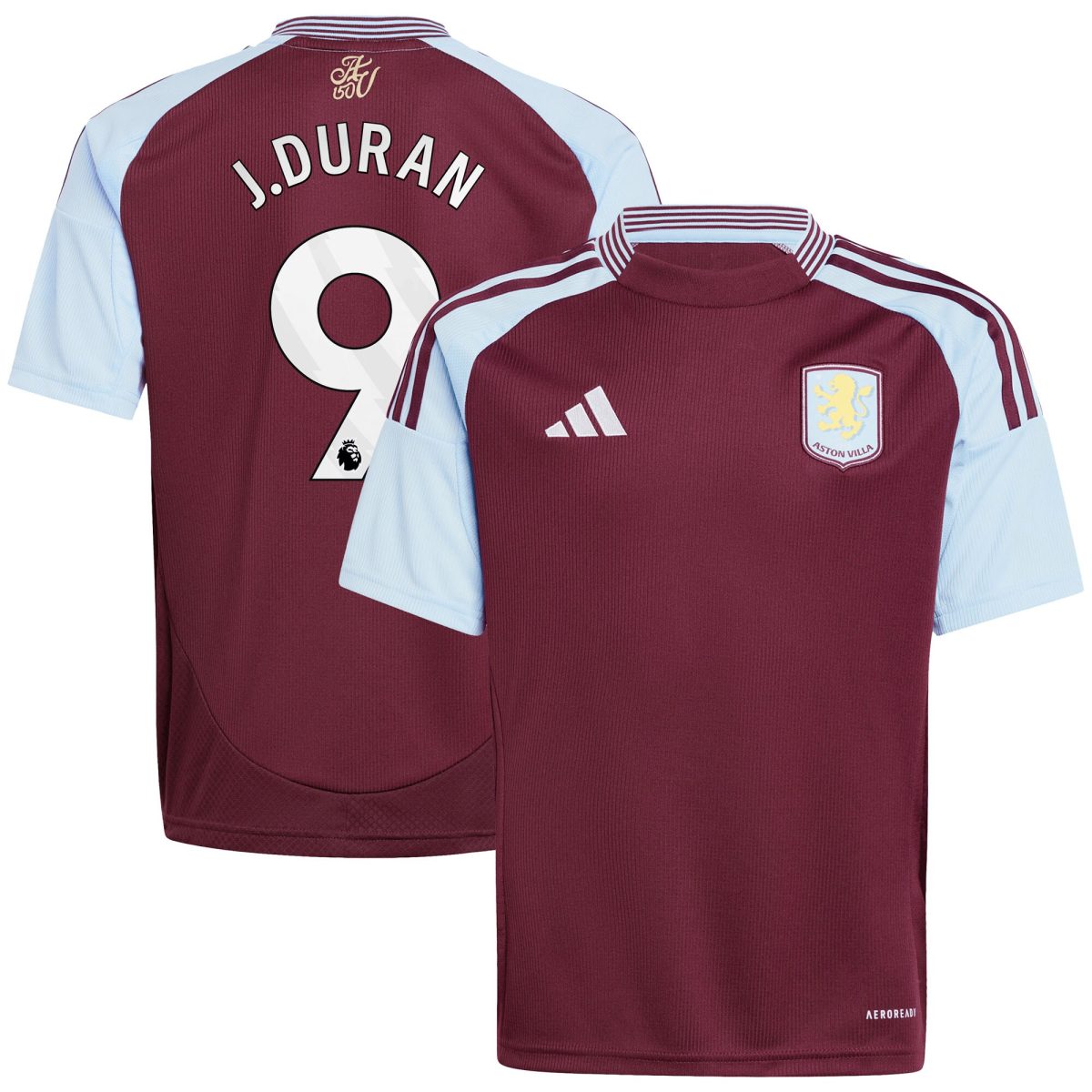aston villa adidas home shirt 2024-25 – kids with j.duran 9 printing Collection | Official Aston Villa Jerseys