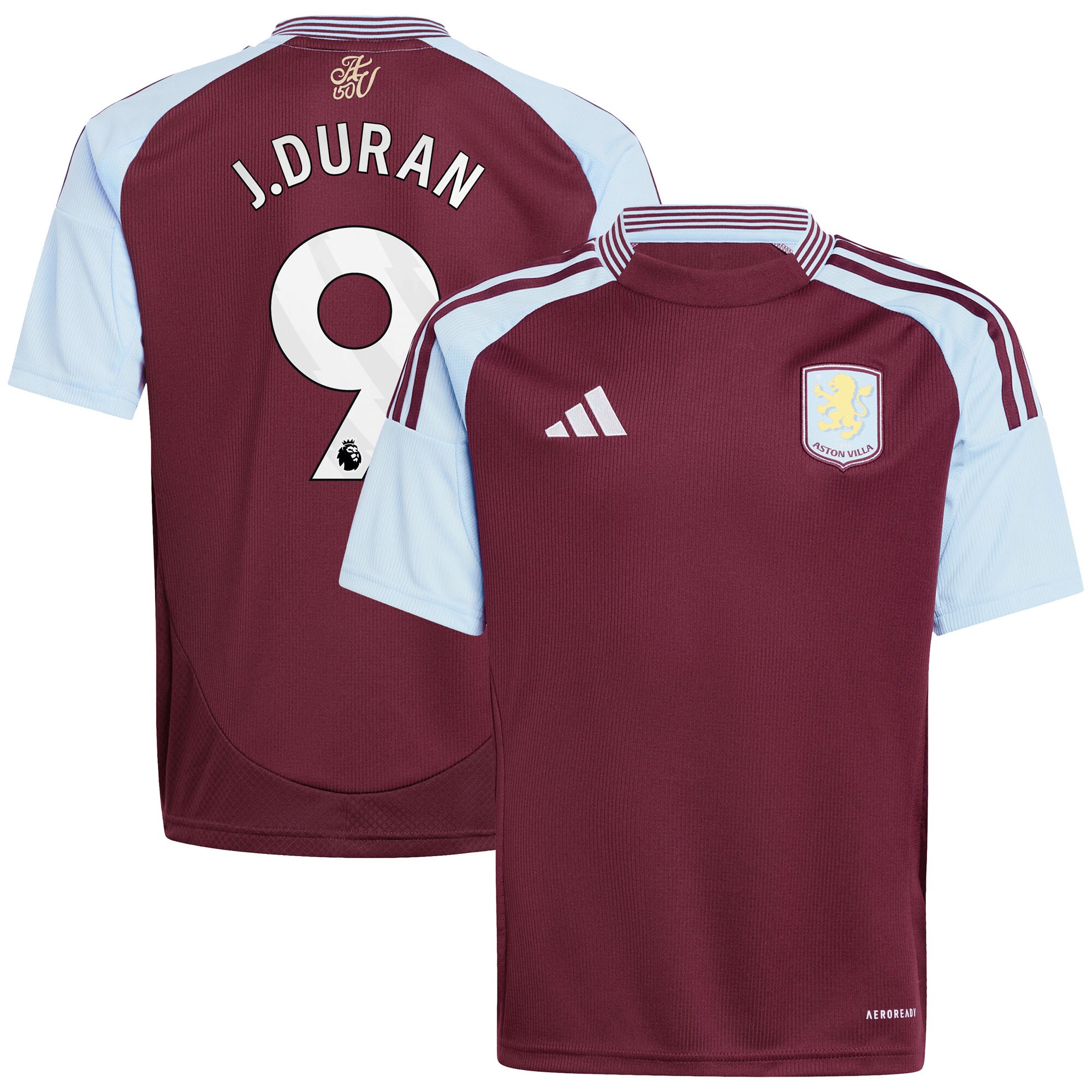 aston villa adidas home shirt 2024-25 – kids with j.duran 9 printing Collection | Official Aston Villa Jerseys