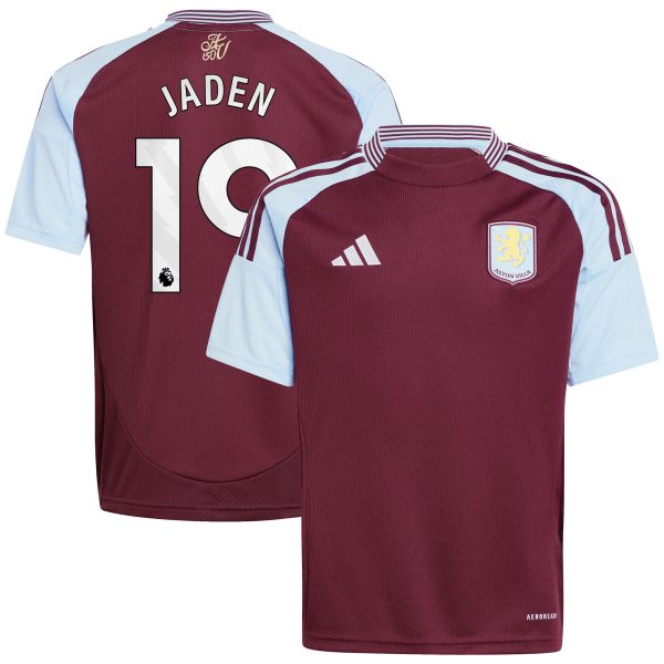 aston villa adidas home shirt 2024-25 – kids with jaden 19 printing Collection | Official Aston Villa Jerseys