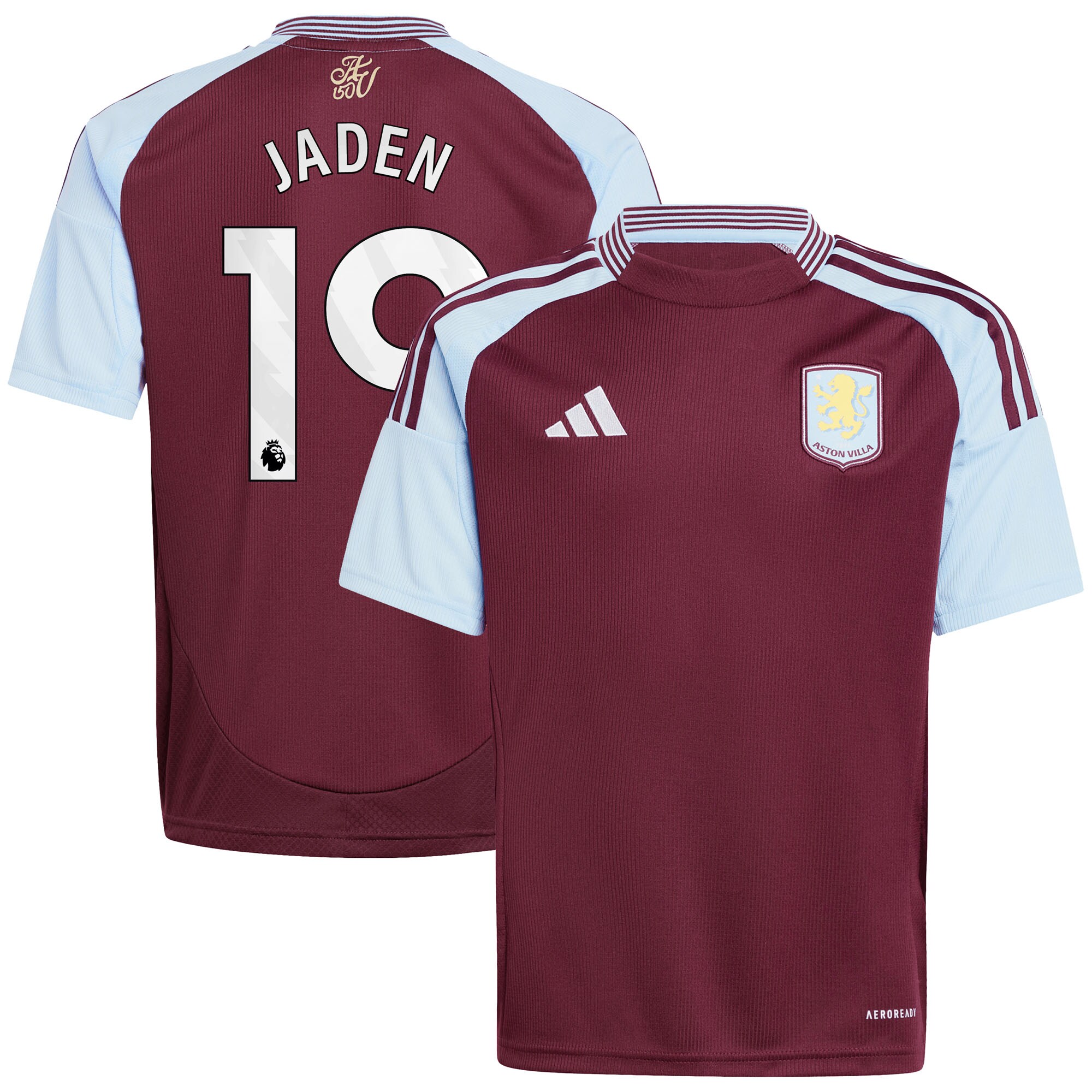 aston villa adidas home shirt 2024-25 – kids with jaden 19 printing Collection | Official Aston Villa Jerseys
