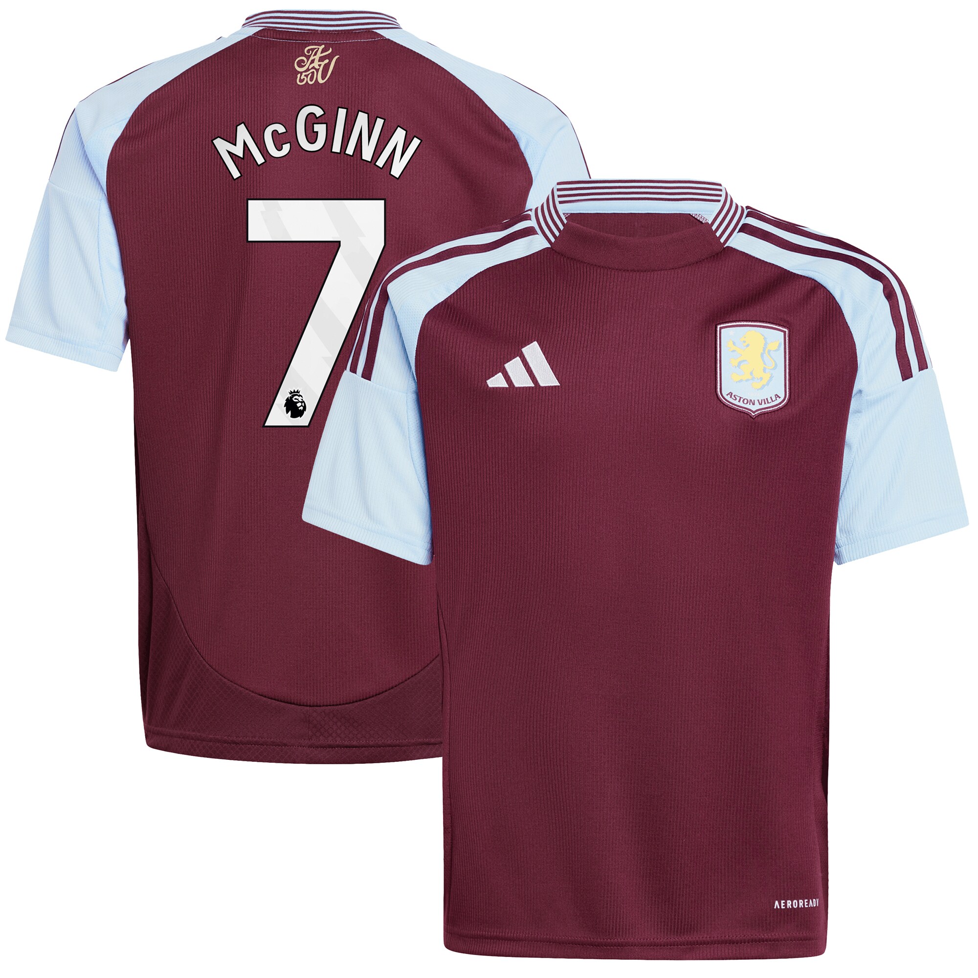 aston villa adidas home shirt 2024-25 – kids with john mcginn 7 printing Collection | Official Aston Villa Jerseys