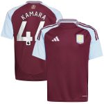 aston villa adidas home shirt 2024-25 – kids with kamara 44 printing Collection | Official Aston Villa Jerseys