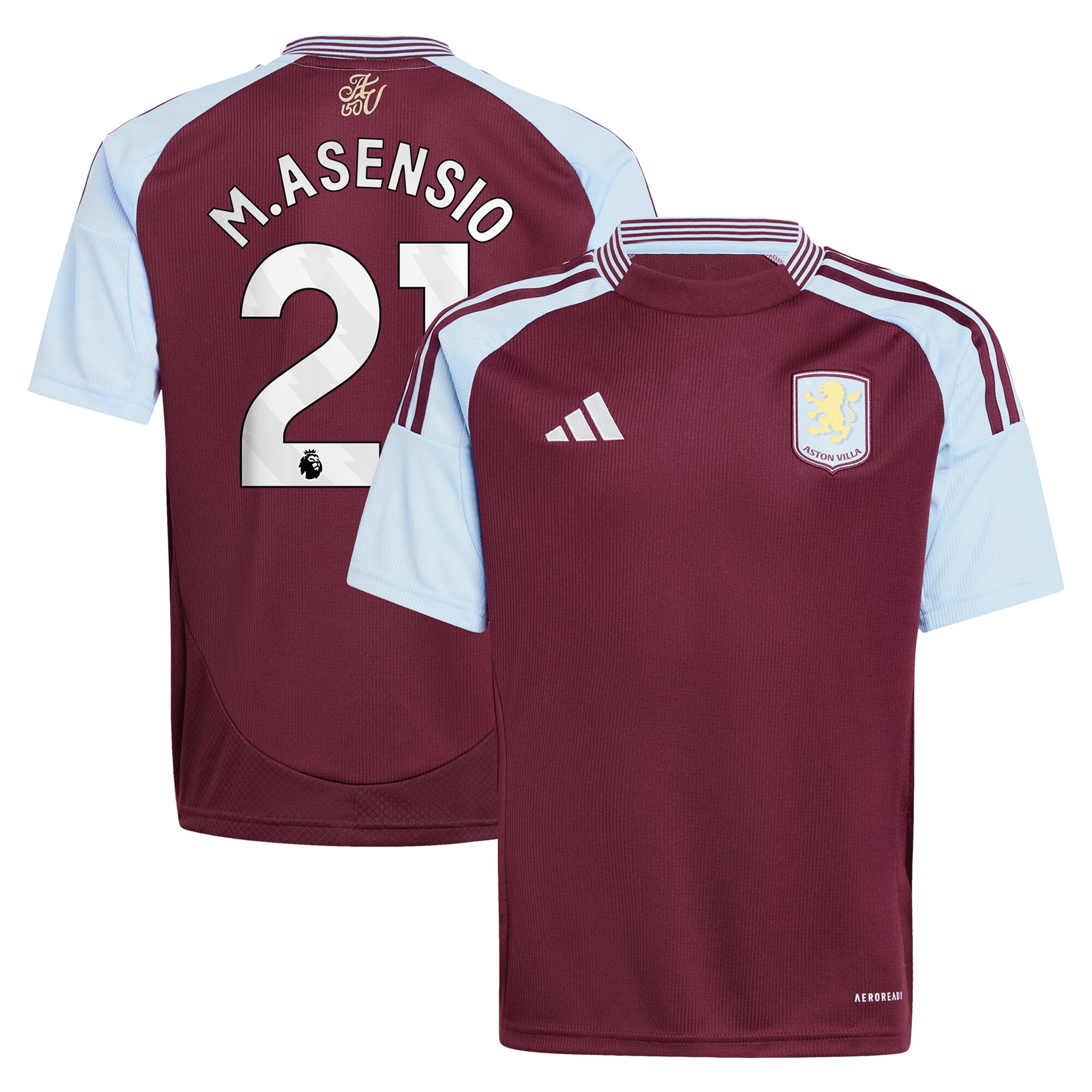 aston villa adidas home shirt 2024-25 – kids with m.asensio 21 printing Collection | Official Aston Villa Jerseys
