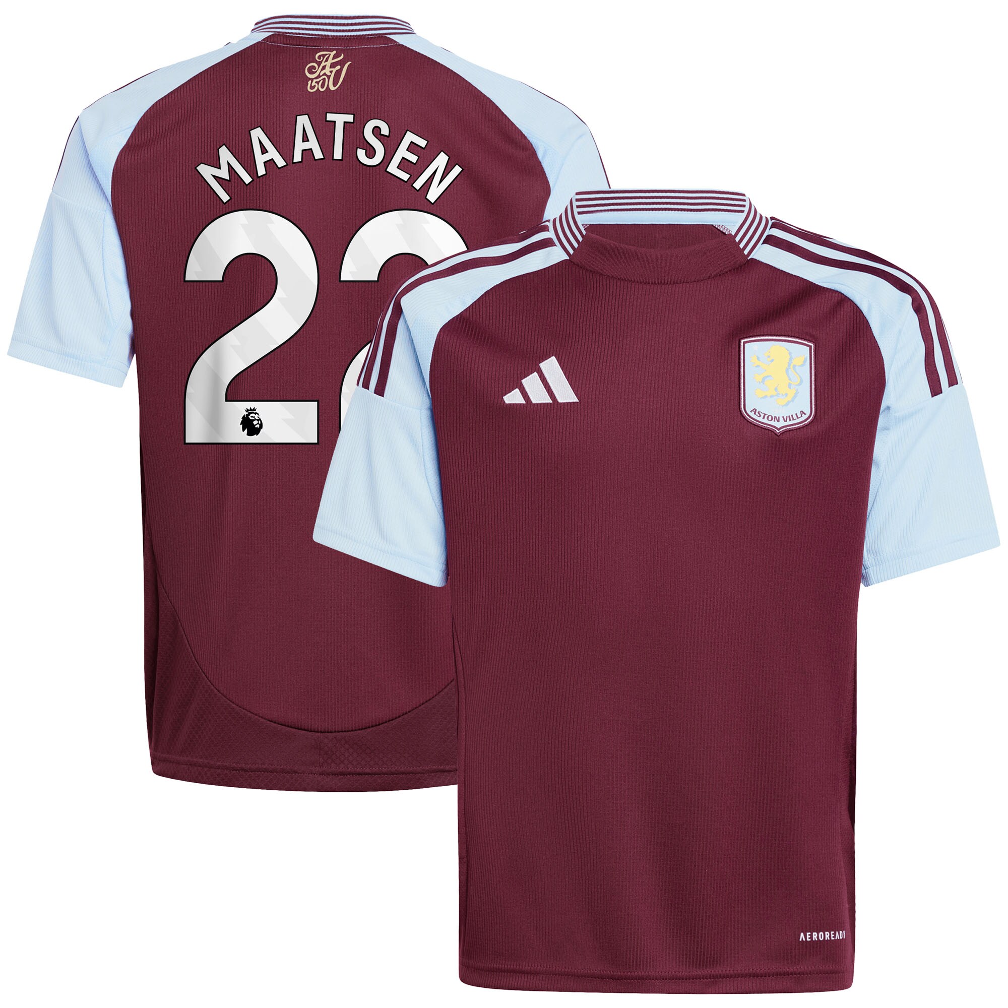 aston villa adidas home shirt 2024-25 – kids with maatsen 22 printing Collection | Official Aston Villa Jerseys
