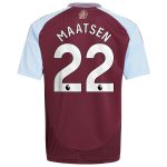 aston villa adidas home shirt 2024-25 – kids with maatsen 22 printing Collection | Official Aston Villa Jerseys